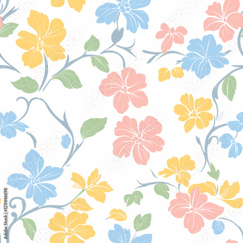 Wallpaper Mural A seamless pattern designed in an Eastern style, Seamless design allows for a perfectly continuous pattern with no visible seams. Torontodigital.ca
