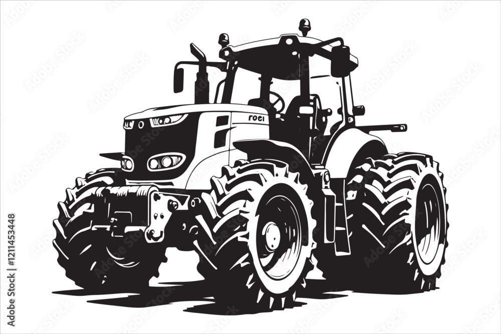 Obraz premium Tractor Silhouette Design Set