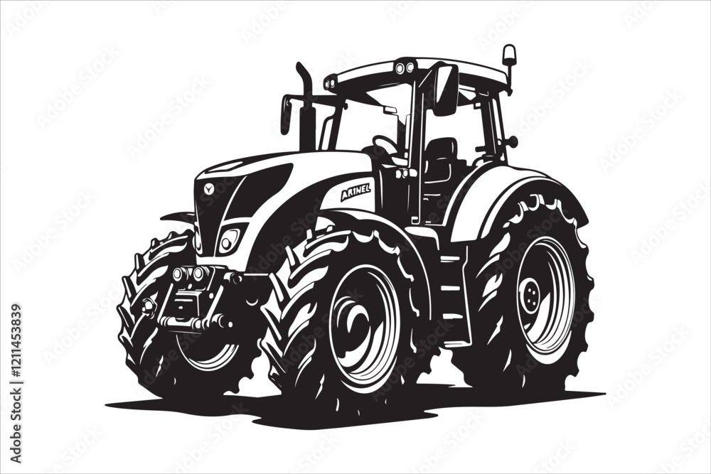 Obraz premium Tractor Silhouette Design Set