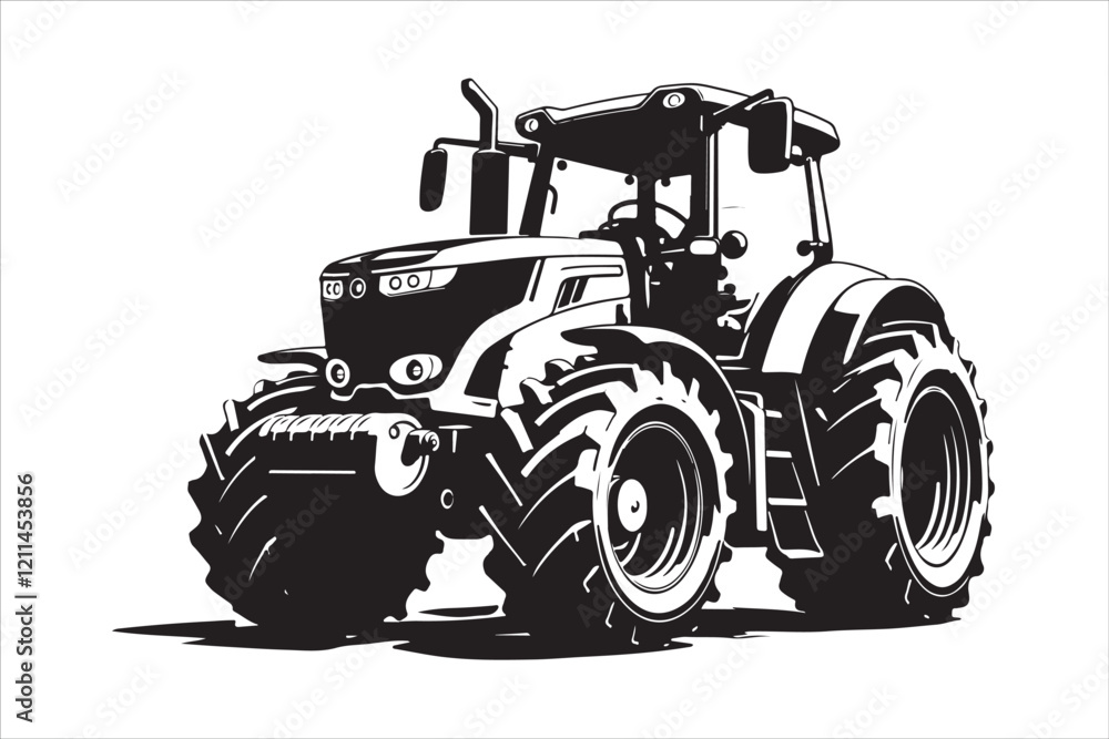 Obraz premium Tractor Silhouette Design Set