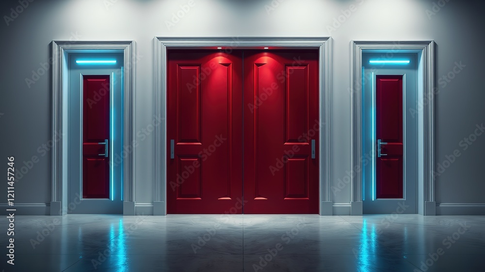 Dual Doors, Symmetrical Elegance Dual Doors, Symmetrical Elegance