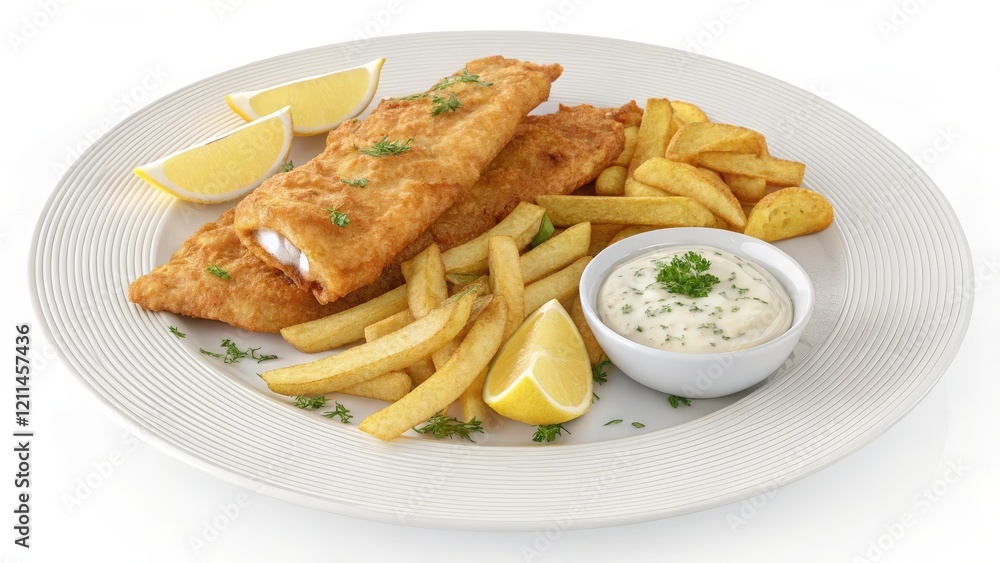 fried fish with chips