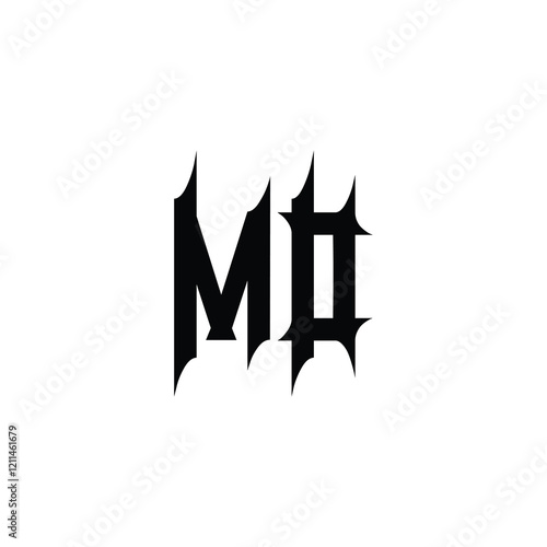 MD monogram logo design letter text name symbol monochrome logotype alphabet character simple logo