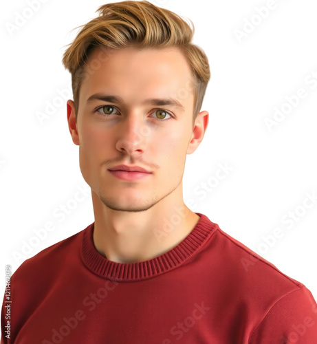 Obraz na płótnie Young Danish European man isolated on transparent background w salonie