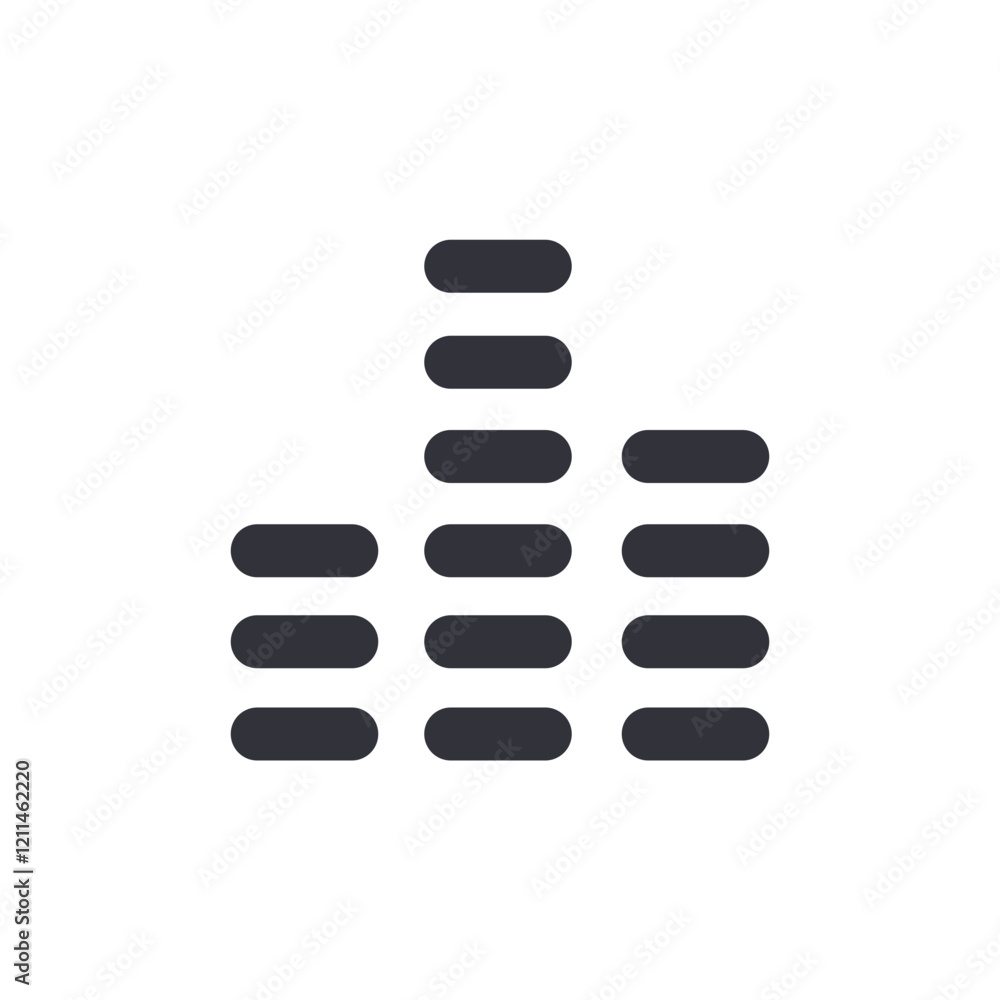 Audio spectrum solid icons, minimalist vector illustration ,simple transparent graphic element .Isolated on white background Audio spectrum solid icons, minimalist vector illustration ,simple transparent graphic element .Isolated on white background