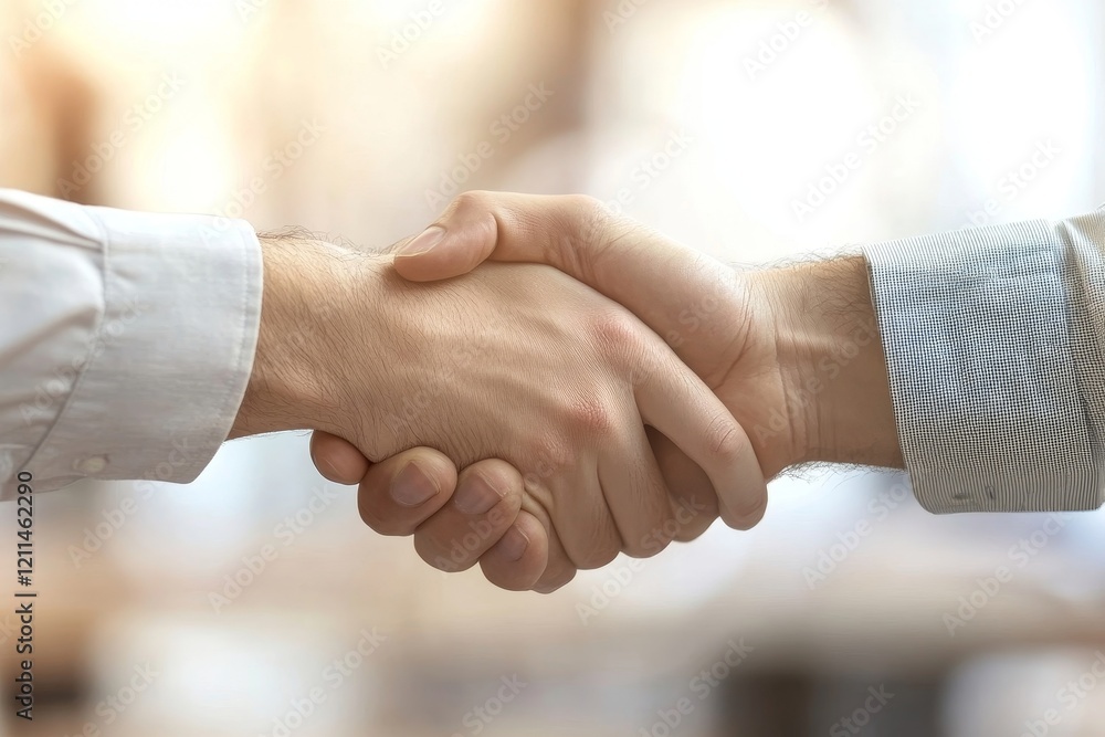 Happy employers shake hand of male job candidate, congratulating with given position, satisfied HR managers happy to hire applicant handshake greeting at team. Successful good interview concept, Gener Happy employers shake hand of male job candidate, congratulating with given position, satisfied HR managers happy to hire applicant handshake greeting at team. Successful good interview concept, Gener