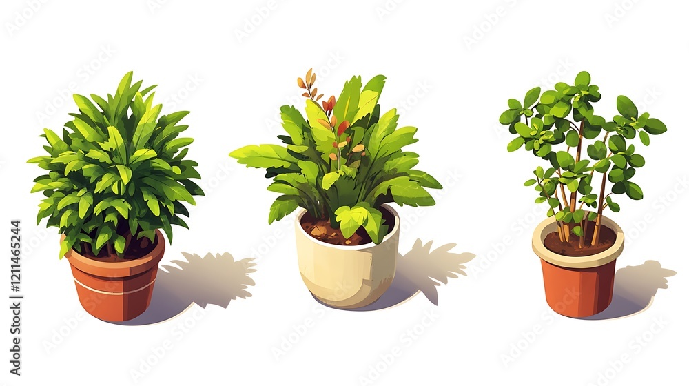 Obraz premium a couple of potted plants