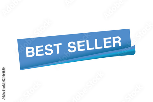 Best seller banner vector modern sticker, label design. Advertising element.