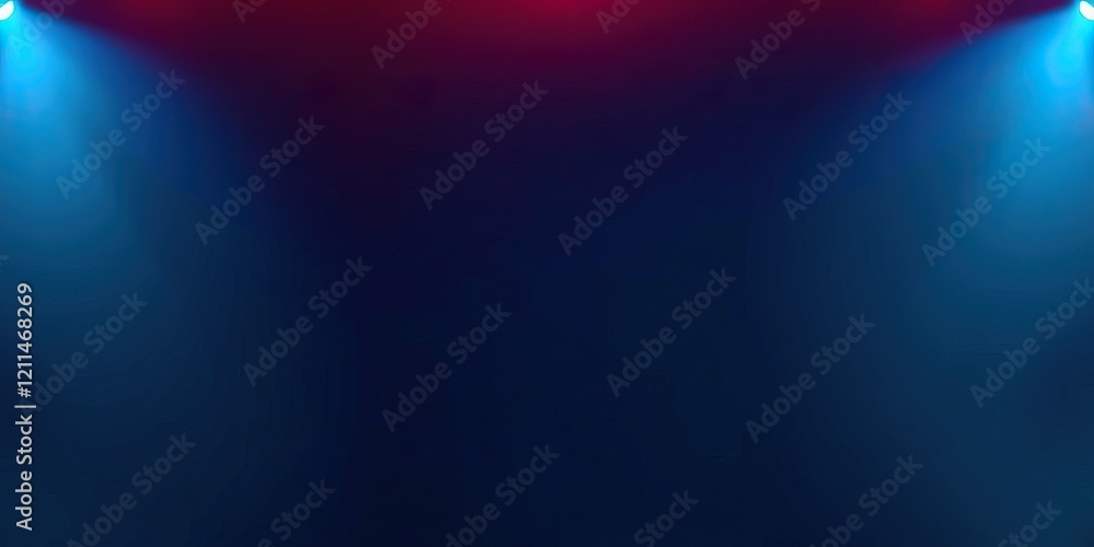 Fototapeta premium Soft gradients of red and blue light blend seamlessly against a dark backdrop, creating an inviting spring ambiance perfect for celebrations or artistic designs