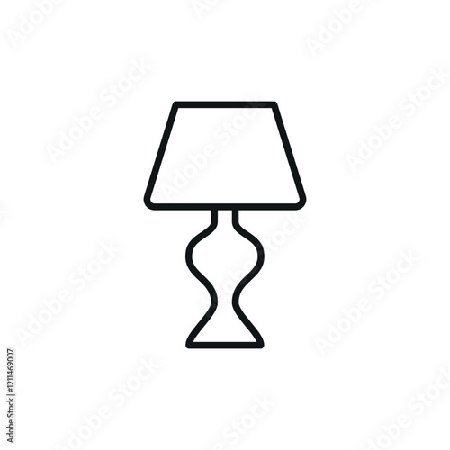 Night lamp vector design icon represents warmth and comfort, perfect for home decor, bedroom themes, and lighting-related illustrations.