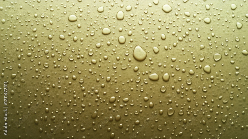 Close-up of Water Droplets on a Smooth Surface with Warm Hue Close-up of Water Droplets on a Smooth Surface with Warm Hue