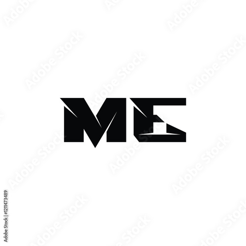 Free Download ME monogram logo design letter text name symbol monochrome logotype alphabet character simple logo - GFXLoad