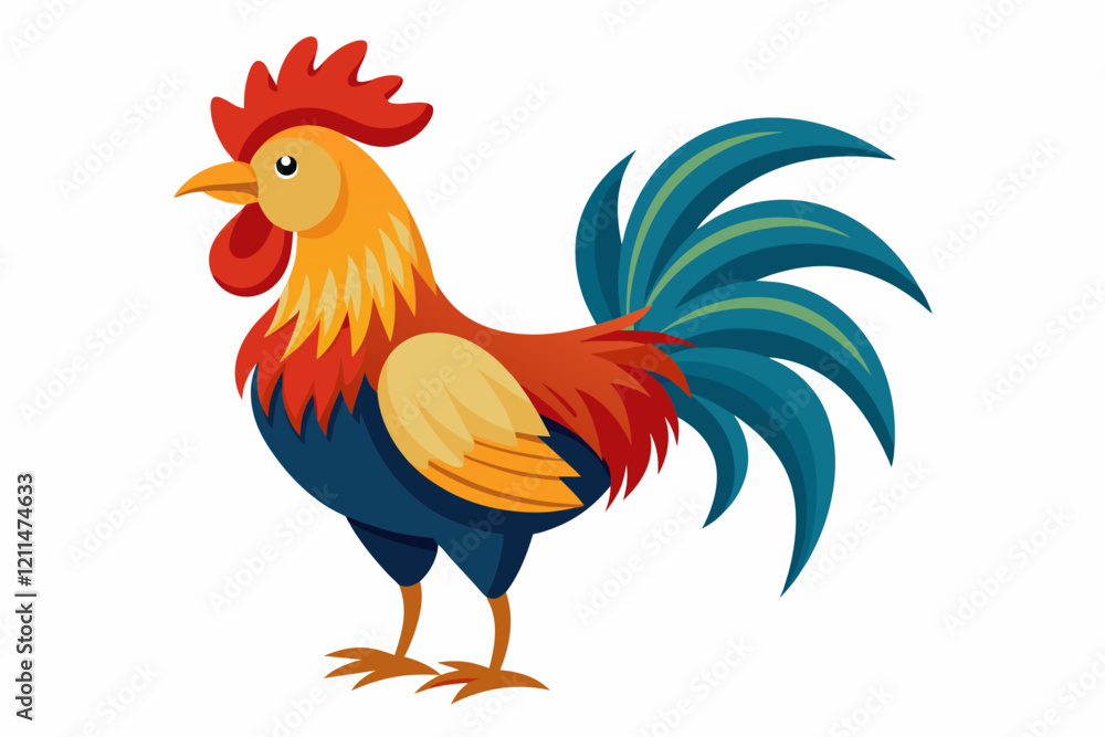 Fototapeta premium A Gallo vector art illustration.