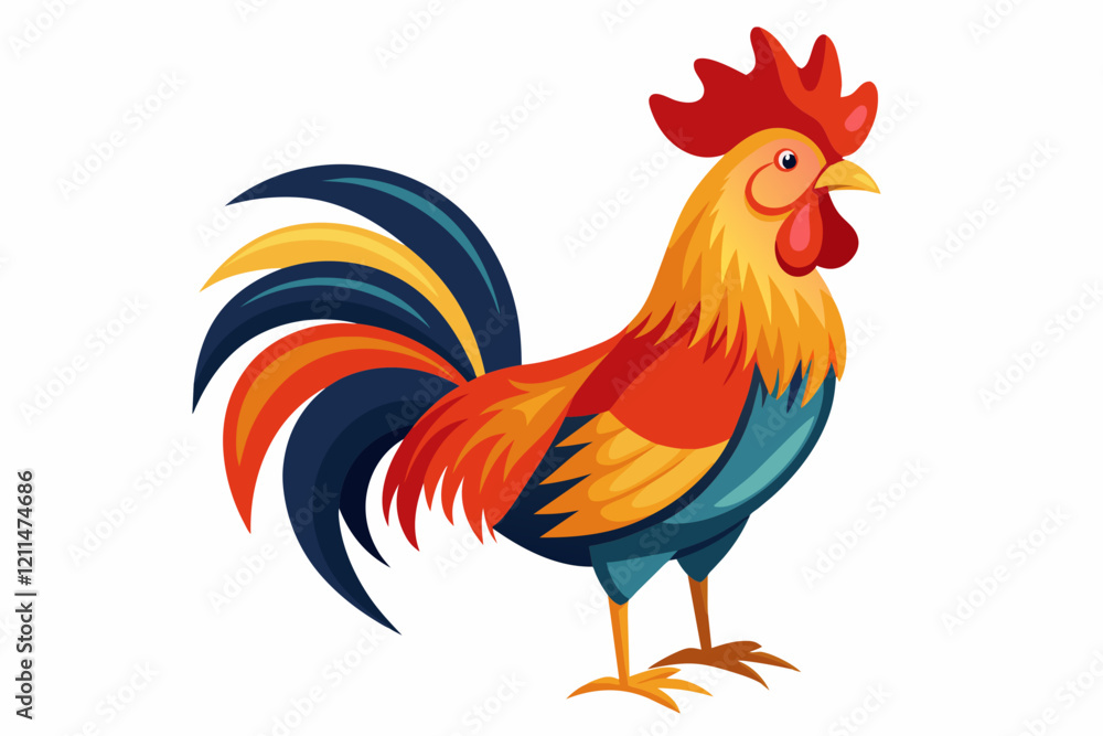 Fototapeta premium A Gallo vector art illustration.