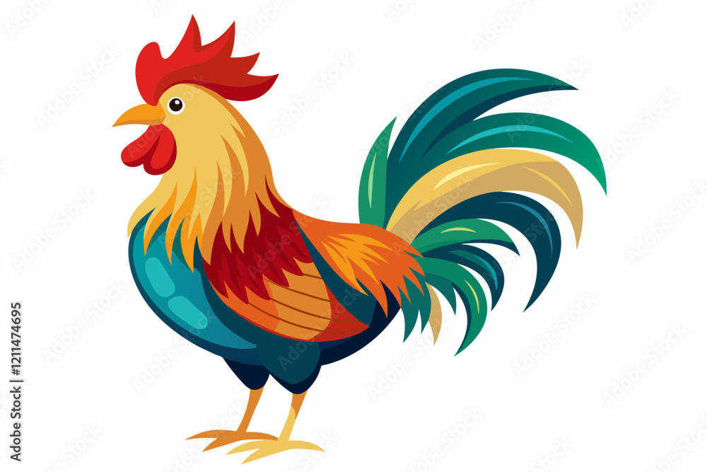 Fototapeta premium A Gallo vector art illustration.