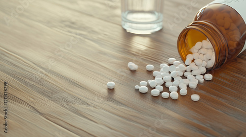 Medication and Water: White...