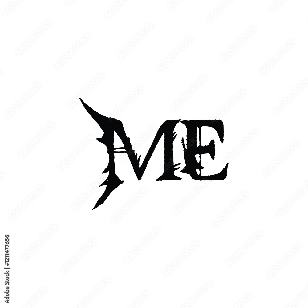 ME monogram logo design letter text name symbol monochrome logotype alphabet character simple logo ME monogram logo design letter text name symbol monochrome logotype alphabet character simple logo