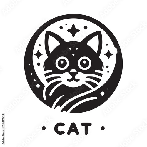 Cute Black Cat Silhouette, Perfect for Pet Lovers