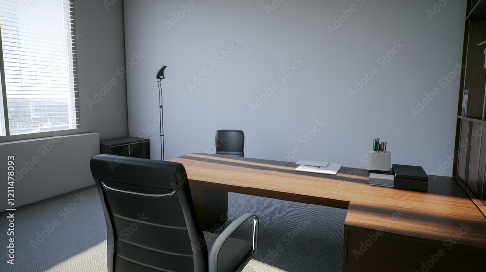 Modern Minimalist Office Interior Design: Sunlit Workspace Modern Minimalist Office Interior Design: Sunlit Workspace