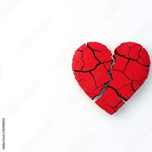 Wallpaper Mural A Cracked Heart Symbolizing Emotional Pain and Heartbreak Experience Torontodigital.ca