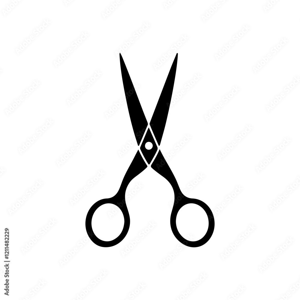 Scissor silhouette vector illustration. Scissor silhouette vector illustration.