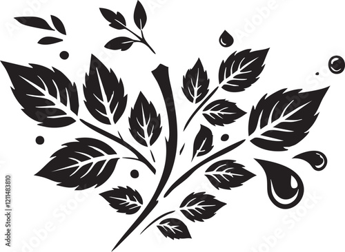 nice Rose silhouette vector art illustration