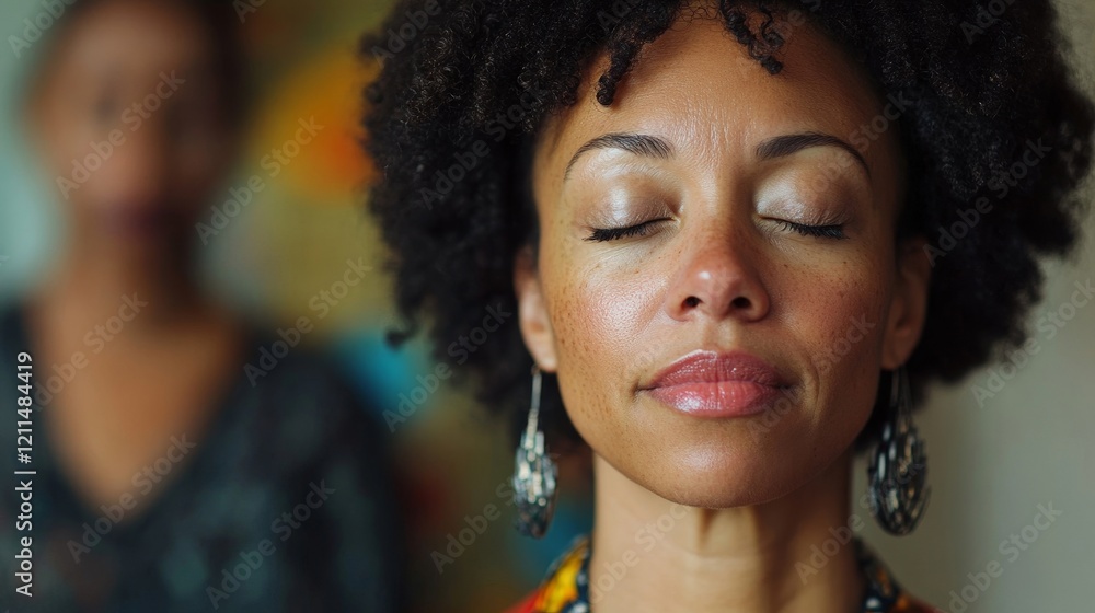 Woman Having Reiki Healing Generative AI Woman Having Reiki Healing Generative AI