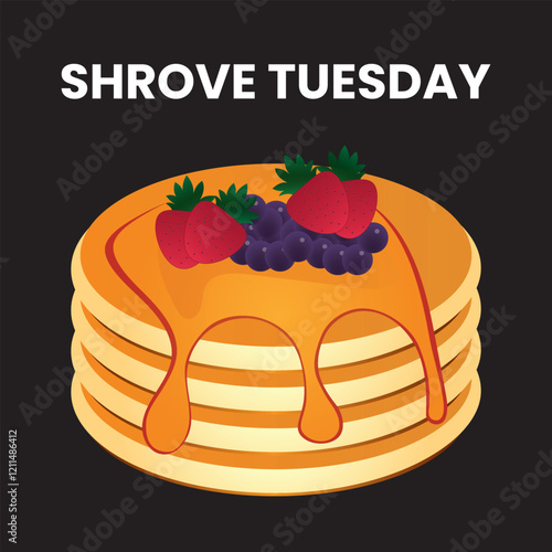 Shrove tuesday poster. Vector illustration.