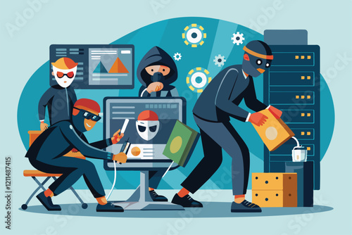 Hackers infiltrate a data system while manipulating technology in a covert operation Hackers break into data