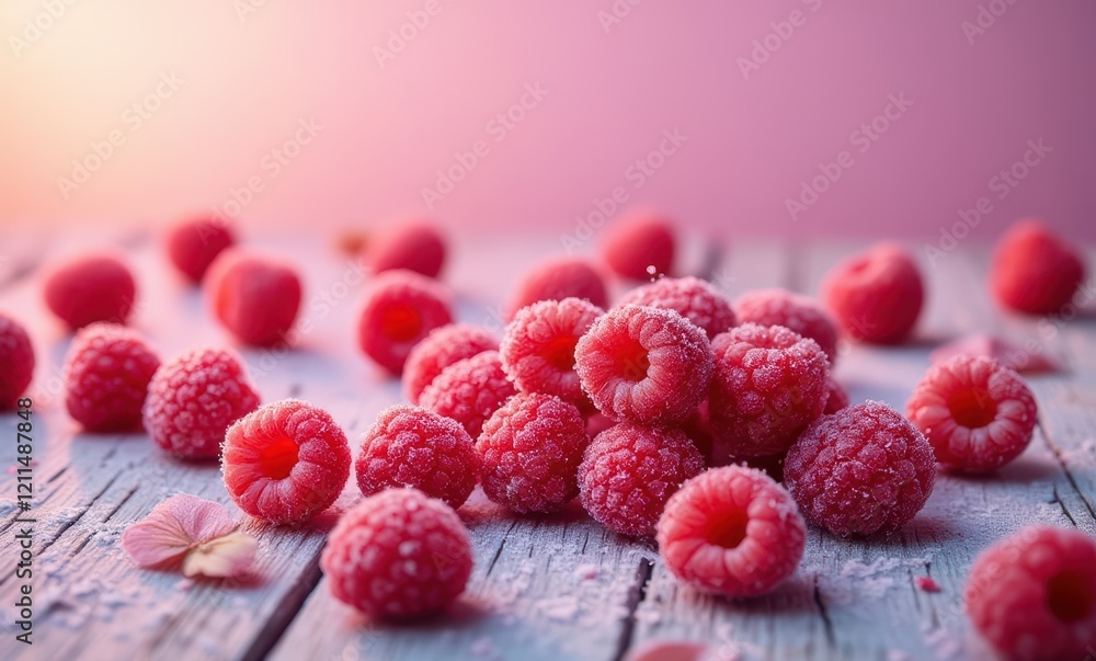 Fresh red raspberries on wooden table Fresh red raspberries on wooden table