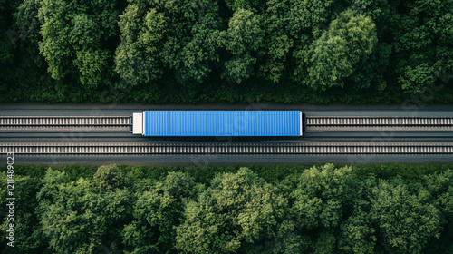 Blue Truck on Railway: An a...