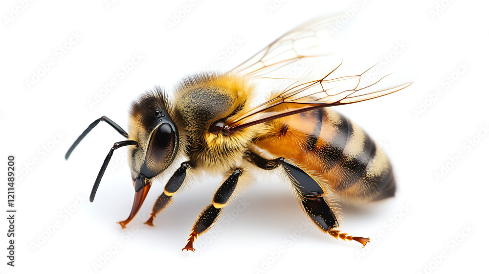 bee on white background