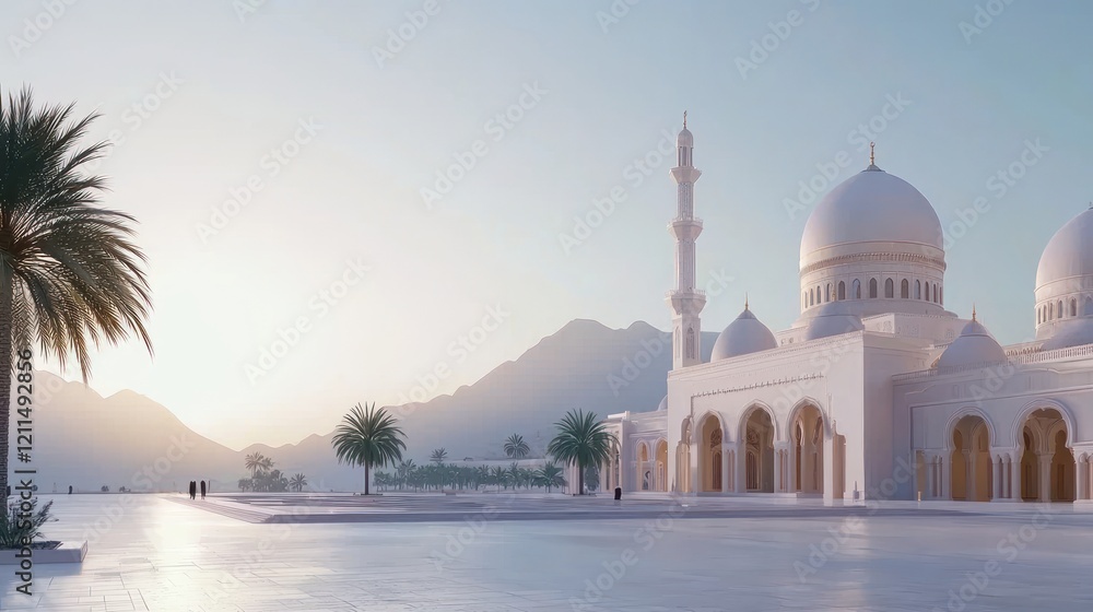 Naklejka premium Serene Mosque Sunrise