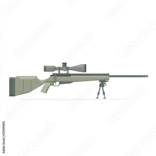 side view of a minimalist sniper gun