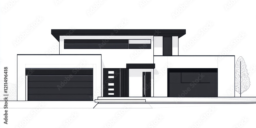 Modern House Architectural Design Plan Elevation Modern House Architectural Design Plan Elevation
