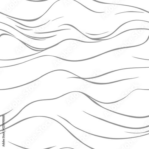 Seamless water waves pattern. Texture with wave-like forms. Vector illustration