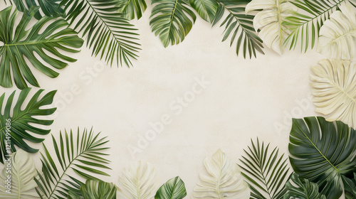 Tropical Leaf Frame: Lush g...