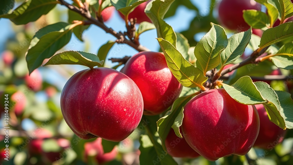 Red Apples on Tree - High Resolution Photo, Autumnal, Nature, Fresh Fruit, Orchard Red Apples on Tree - High Resolution Photo, Autumnal, Nature, Fresh Fruit, Orchard