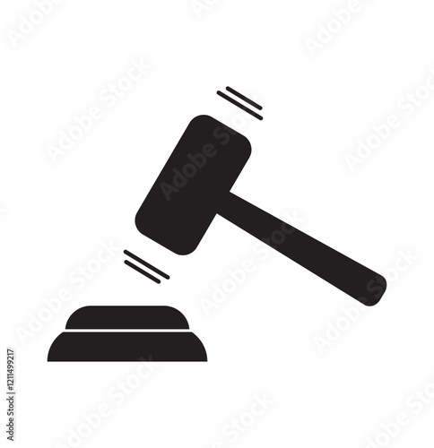 Gavel icon set. judge gavel icon vector. law icon vector. auction hammer