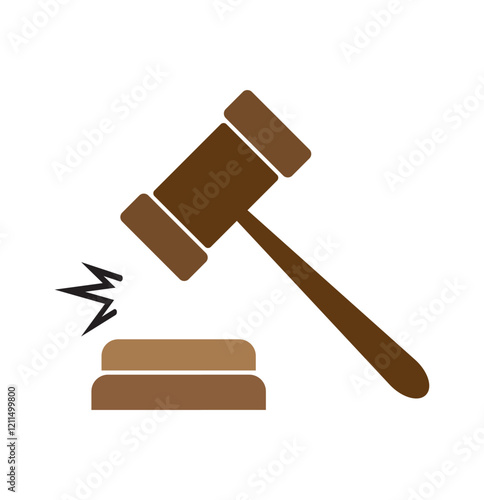 Gavel icon set. judge gavel icon vector. law icon vector. auction hammer