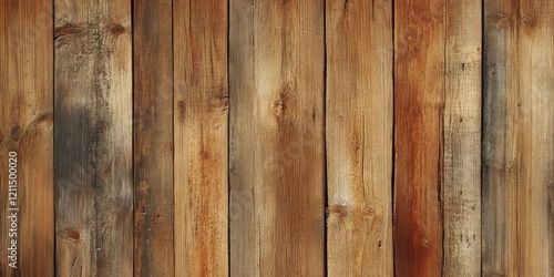 Wallpaper Mural Wooden planks in varying shades of brown and gray, arranged vertically, creating a rustic texture background suitable for design projects. Torontodigital.ca