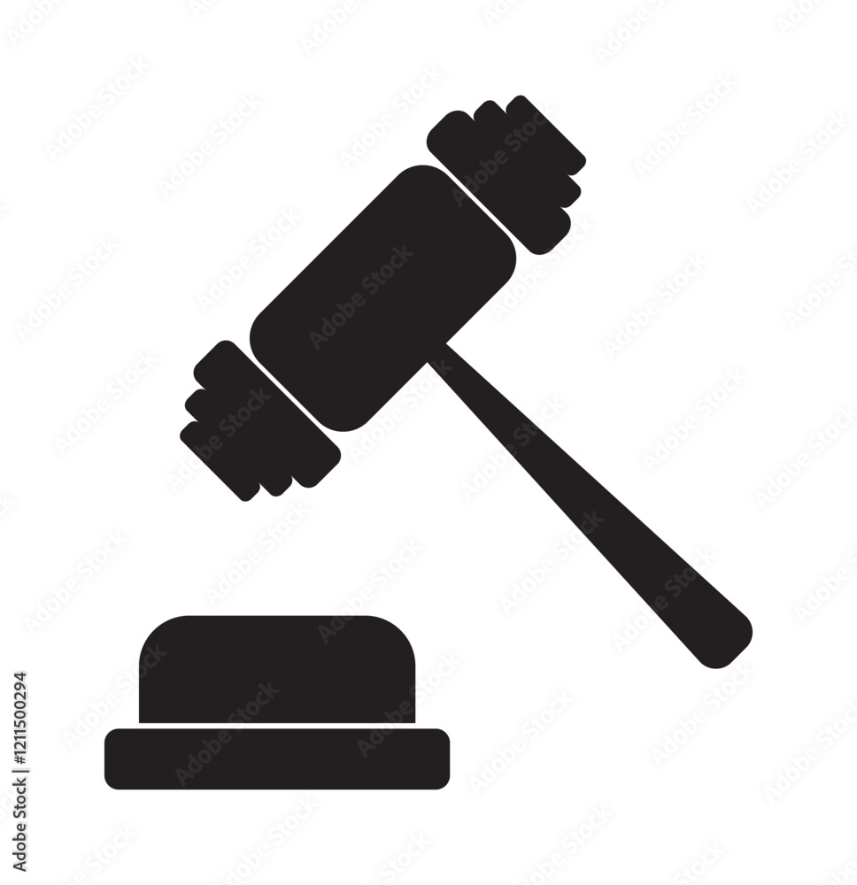 Gavel icon set. judge gavel icon vector. law icon vector. auction hammer
