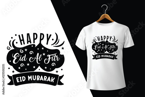 eid al fitr t shirt design vector illustration 