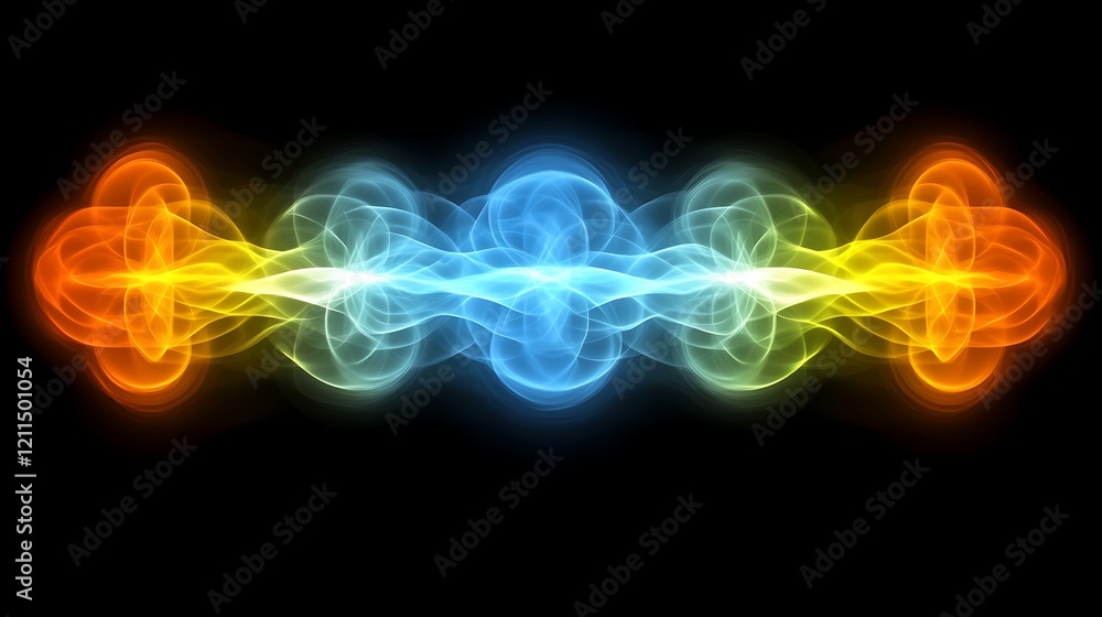 Fototapeta premium Abstract Colorful Energy Wave Forms Flowing