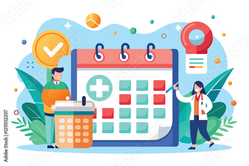 A visually engaging calendar layout for tracking health test appointments and important dates health test schedule