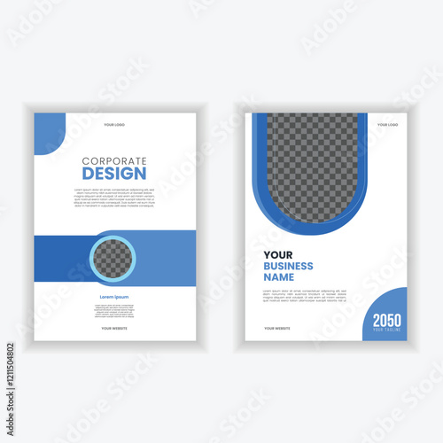 Annual report brochure flyer design trendy template, Leaflet presentation, book cover