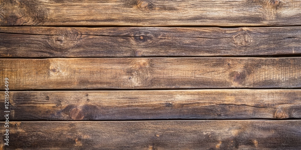 Naklejka premium Wood plank texture background featuring rich brown tones with horizontal wooden planks arranged evenly across the image for rustic design elements