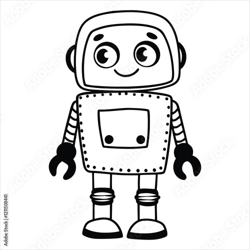 Cute Robot Vector Clipart for Robotics Design Ideas
