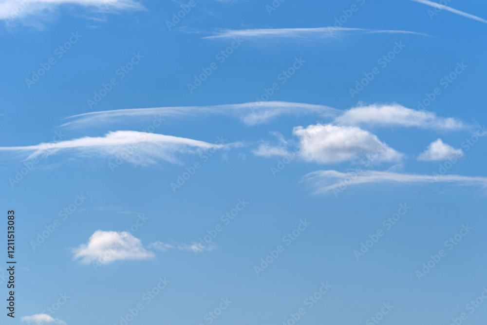 Clear Blue Sky with Soft Floating Clouds Clear Blue Sky with Soft Floating Clouds