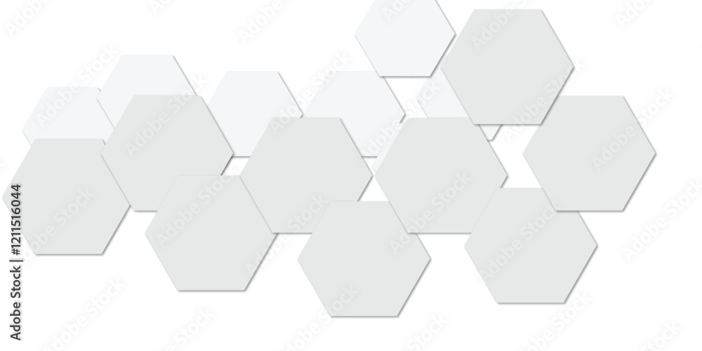 Abstract technology white amd grey geometric hexagon on transparent concept design honeycomb shape vector. Abstract technology white amd grey geometric hexagon on transparent concept design honeycomb shape vector.